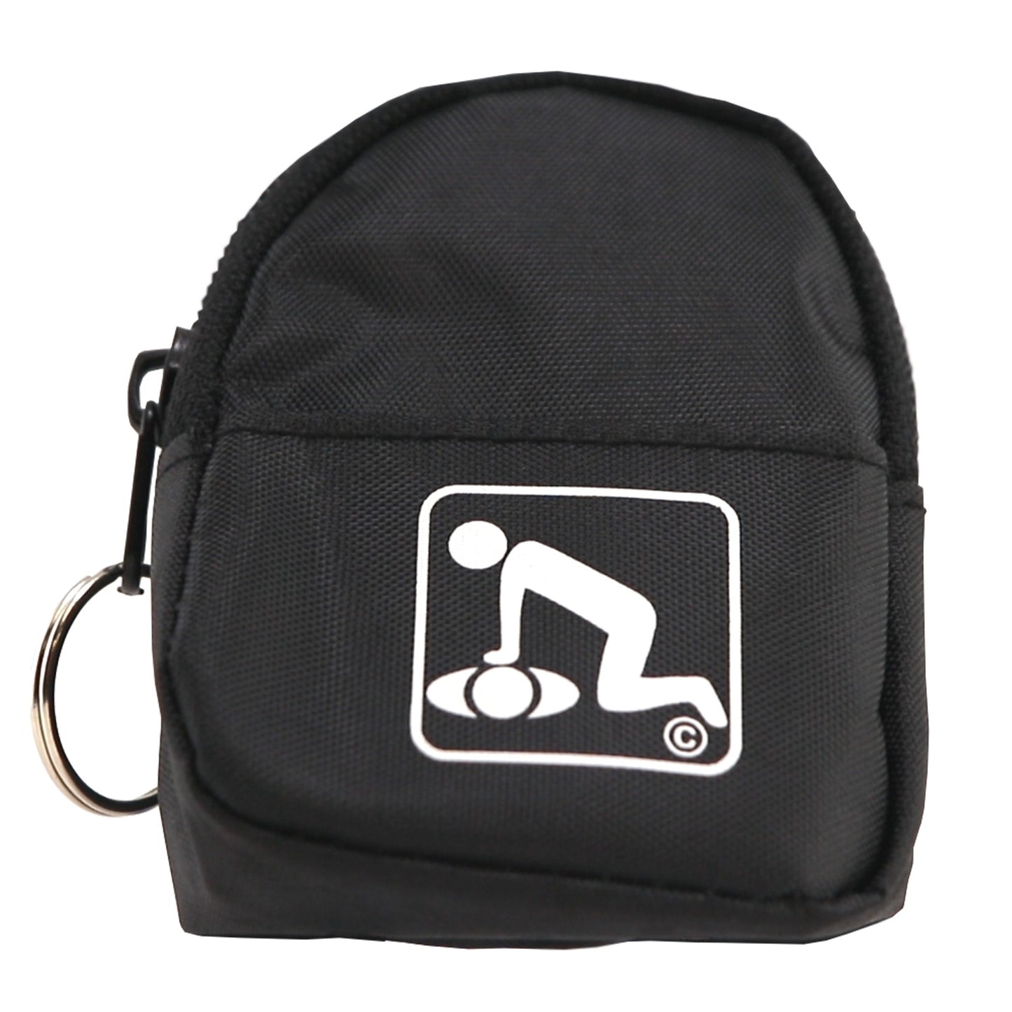 CPR Black Beltloop Keychain Backpack with Faceshield, Gloves, and Cleansing Wipes