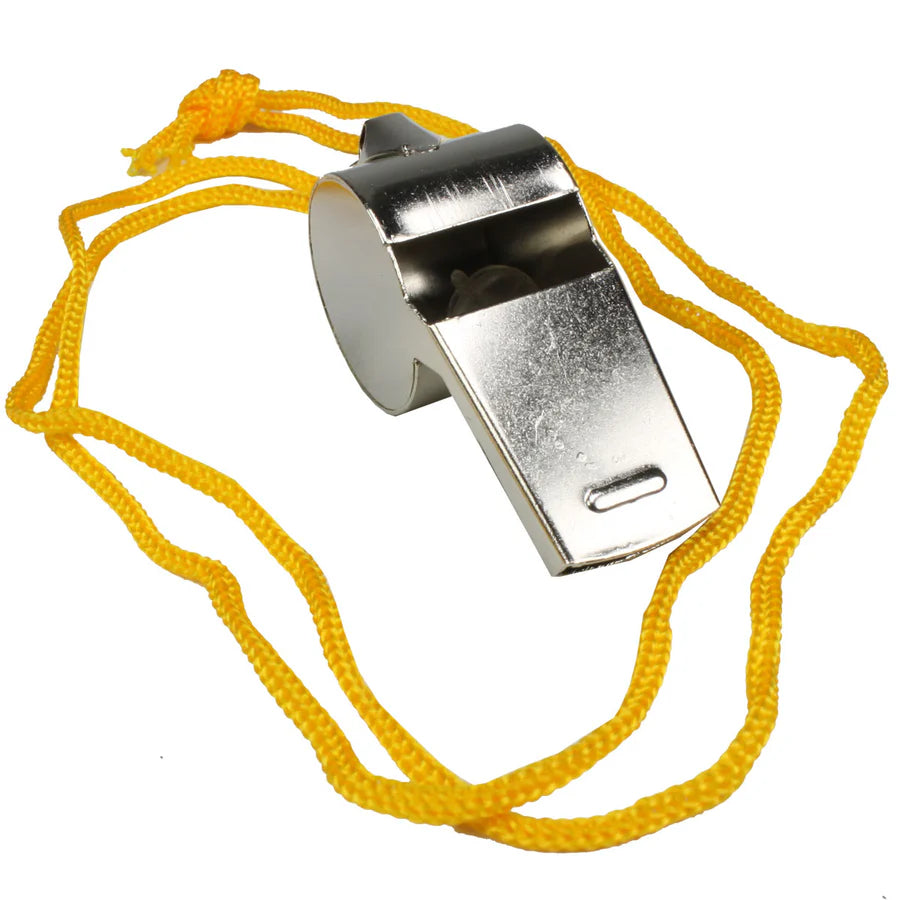 Metal Whistle with Lanyard