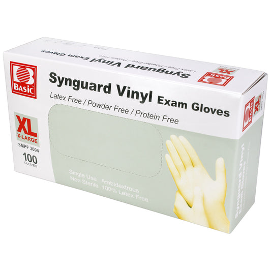 Powder Free Vinyl Exam Gloves - Extra Large, 100/Bx