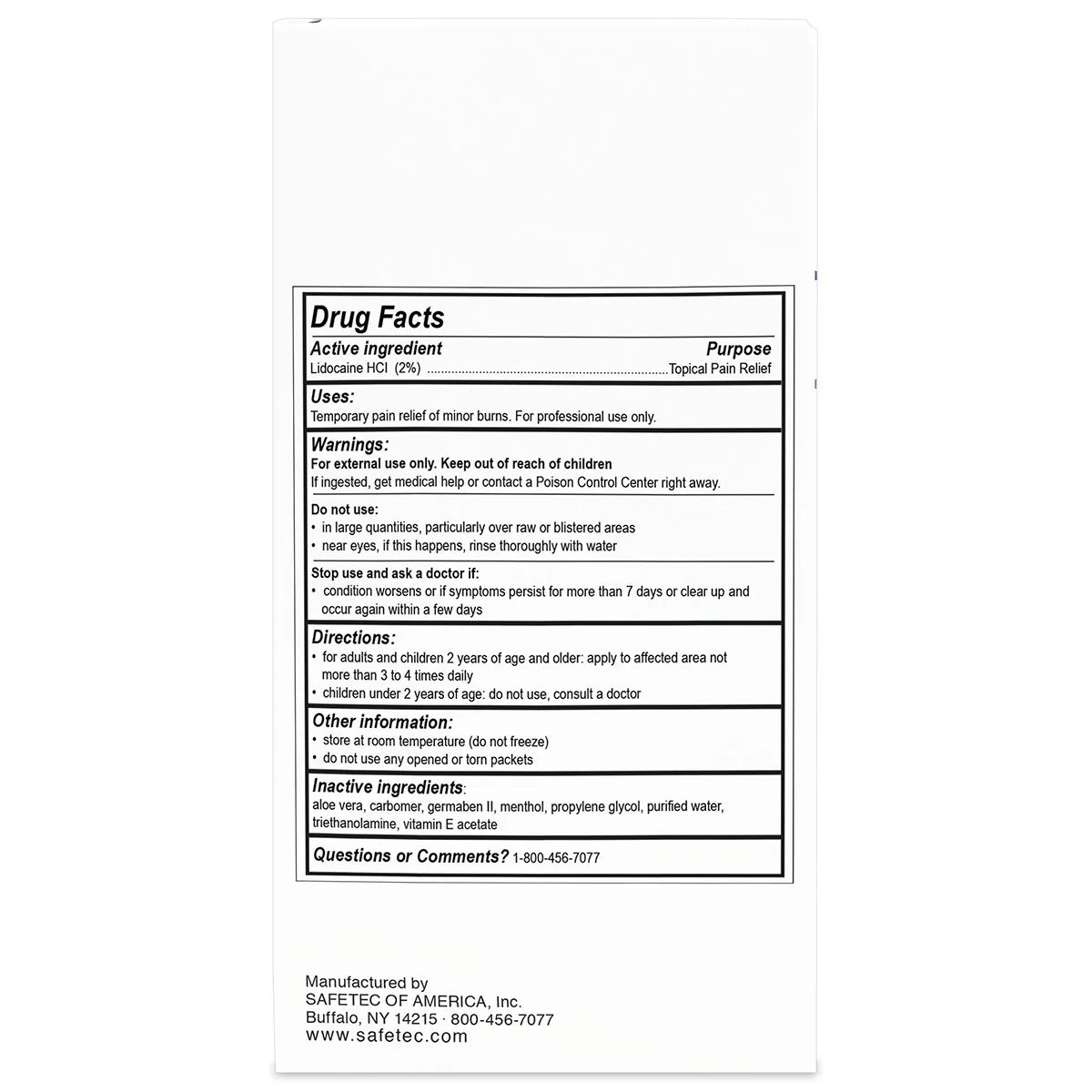 Burn Gel, .9gm Pouch, 144 per box