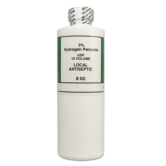 Hydrogen peroxide, 3% 8 oz. plastic bottle, 1 ea.
