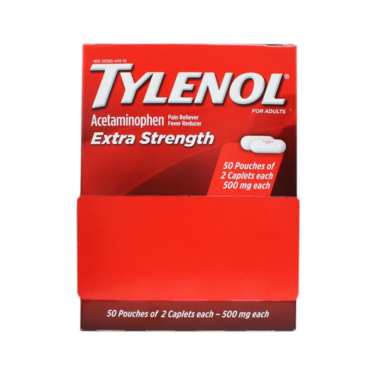 Extra-Strength Tylenol, 100/box