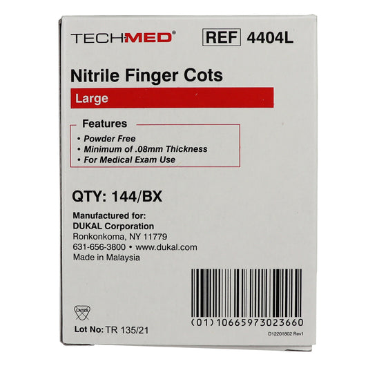Latex Free Finger Cots - Large, Bag of 144