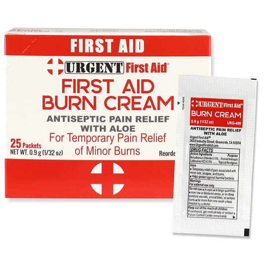 First Aid and Burn Cream .9gram, 25 Packets Per Box
